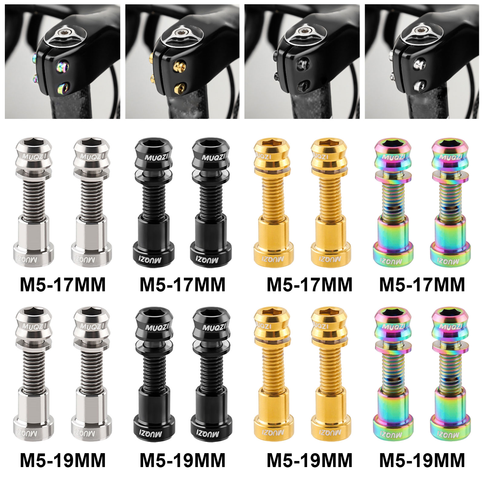 Mountain Biking Kit - 2 Set Kit dadi bulloni stelo